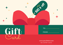 Load image into Gallery viewer, Piscoletters Gift Card