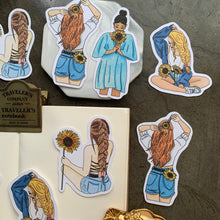 Load image into Gallery viewer, Sunflower Girl stickers