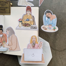 Load image into Gallery viewer, Cafe Girl stickers