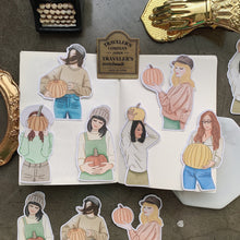 Load image into Gallery viewer, Pumpkin Girl stickers
