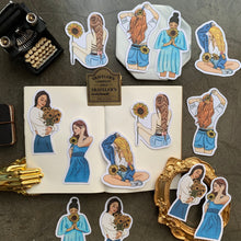 Load image into Gallery viewer, Sunflower Girl stickers