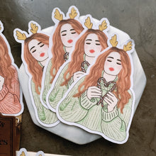 Load image into Gallery viewer, Reindeer Girl stickers