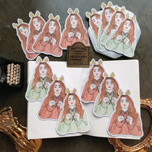 Load image into Gallery viewer, Reindeer Girl stickers