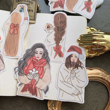 Load image into Gallery viewer, Holiday Girl stickers