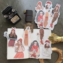 Load image into Gallery viewer, Holiday Girl stickers