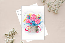 Load image into Gallery viewer, Spring Postcard, Valentine card, postcards for March, postcrossing