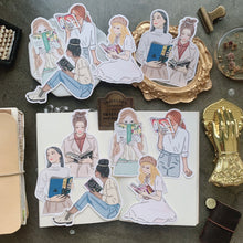 Load image into Gallery viewer, Reading Girls stickers