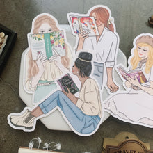 Load image into Gallery viewer, Reading Girls stickers