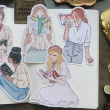 Load image into Gallery viewer, Reading Girls stickers