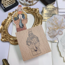 Load image into Gallery viewer, Fall Girl Rubber Stamp