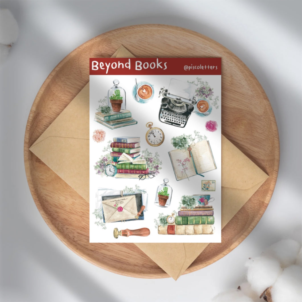 Beyond Books Sticker Sheet (A6)