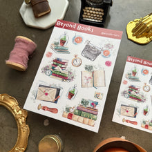 Load image into Gallery viewer, Beyond Books Sticker Sheet (A6)
