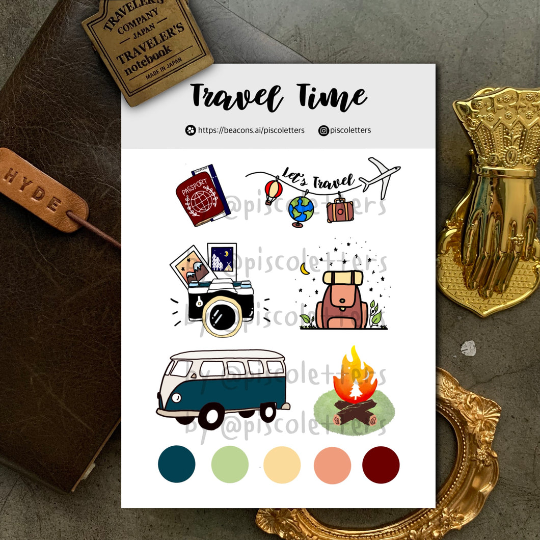 Travel Time Sticker Sheet