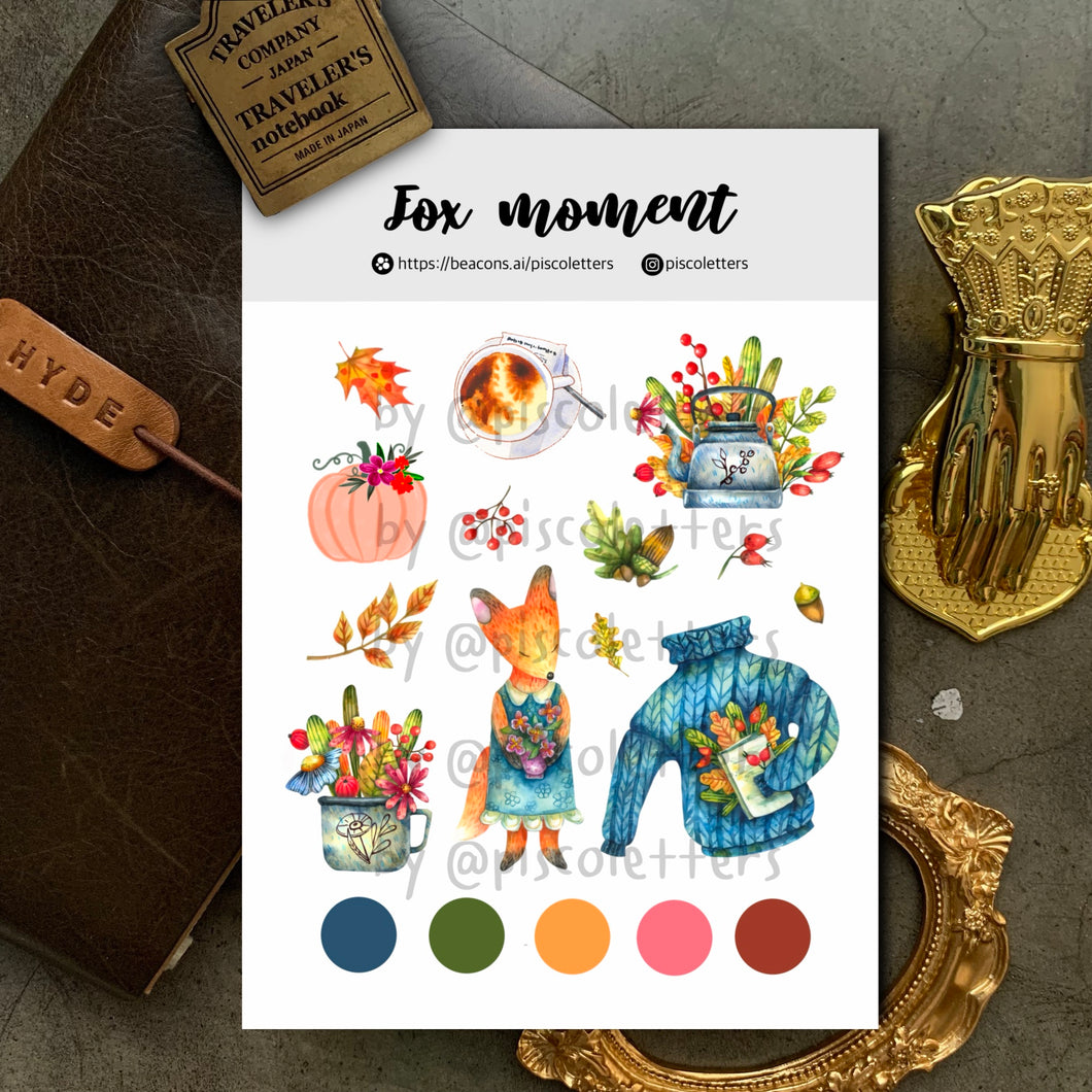 Fox Moment Sticker Sheet