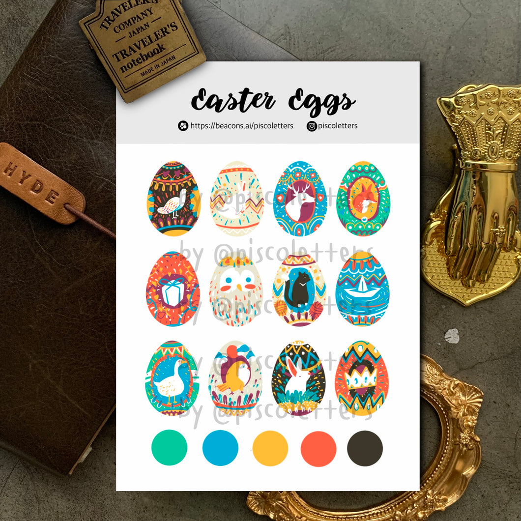 Easter Eggs Sticker Sheet