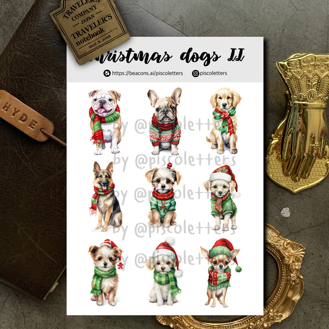 Christmas Dogs II Sticker Sheet