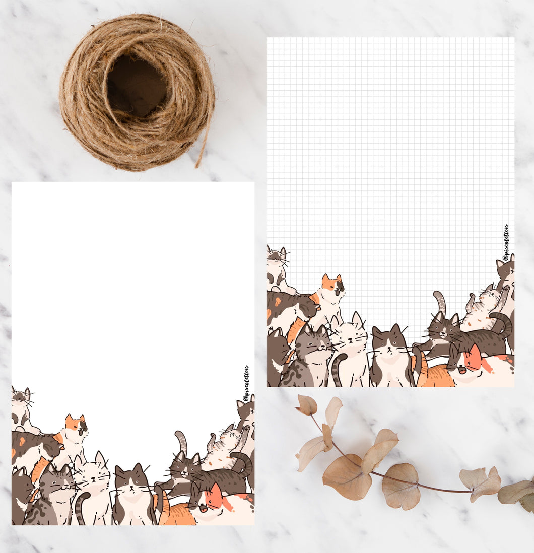 Cat family printable paper