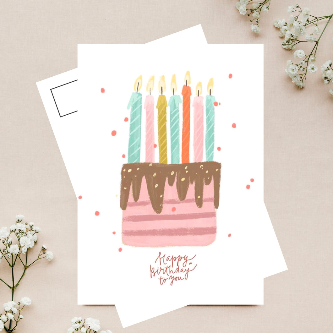 Happy Birthday postcard