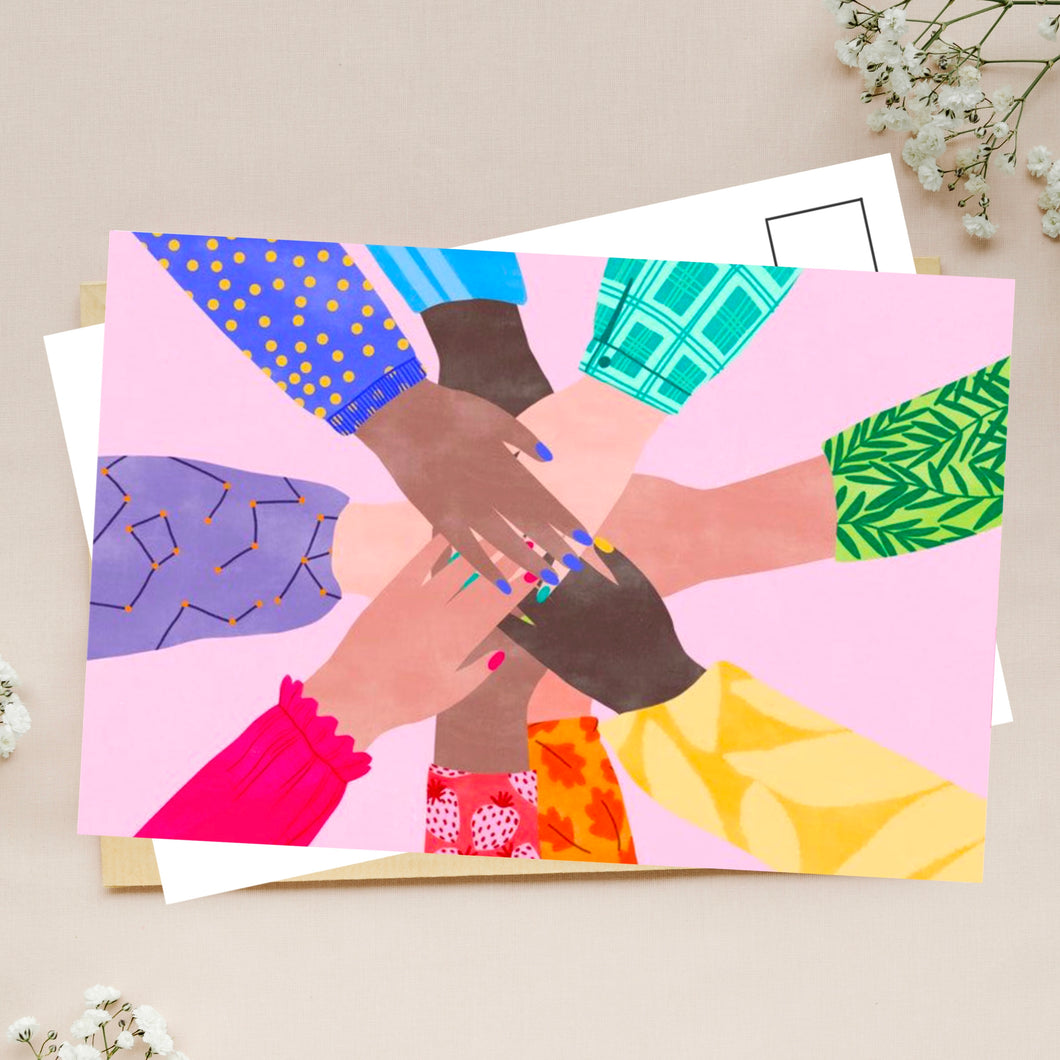 Girl power postcard